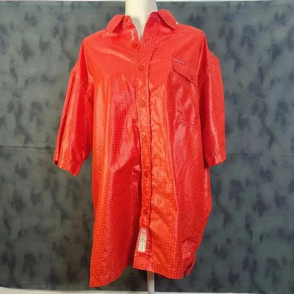 Ecko Unltd. Red Grid Pattern Men's Button Up Streetwear Size XL - Picture 1 of 9